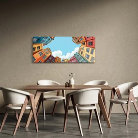 Tablou - Între case (120x50 cm)