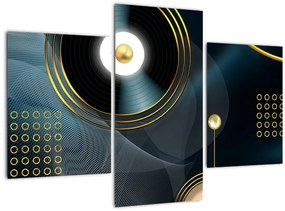 Tablou - Cercuri aurii (90x60 cm)