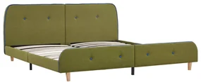 280935 vidaXL Cadru de pat, verde, 180 x 200 cm, material textil