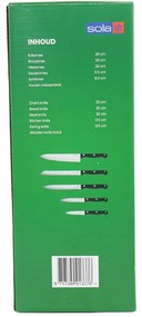 Set de cutite SOLA KNIFE in bloc de lemn, 6 bucati