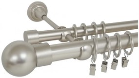 Galerie dubla KULA dubla 25/19 - crom mat (Alege marime: 160 cm)
