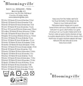 Pătură albastră/bej din bumbac reciclat 130x160 cm Salobre – Bloomingville