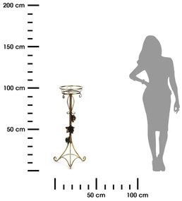 Suport de flori 95x38 cm auriu