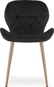 Scaun de masa MANGO VELVET, neagra