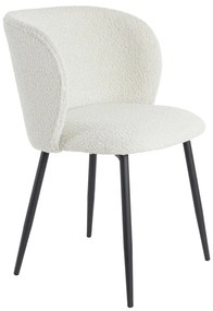 Scaun de sufragerie alb tapițat Elyna – Light &amp; Living