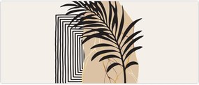 Tablou - Abstracție cu frunze tropicale N⁰3 (120x50 cm)