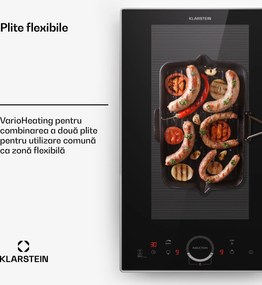 Klarstein Delicatessa Domino Prime, plită incorporabilă, cu inducție, 2 zone, 3500 W