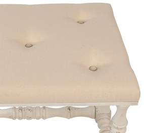 Taburet brocante, bej, stofa, 62x47x46 cm