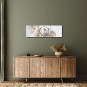 Tablou cu orhidee albă (cu ceas) (90x30 cm)