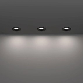 Eglo 902274 - Set 3x spoturi LED încastrate pentru baie SALABATE, 4,9 W, 230 V, Ø 8,8 cm, IP65, negru