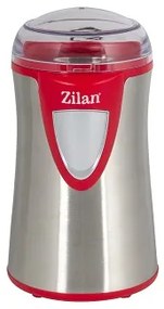 Rasnita cafea electrica, Zilan ZLN-8012,Argintiu /Rosu 150 W, inox, cutite macinare otel inoxidabil