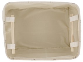 TEMPO-KONDELA VOX, coşuri din stofă cu mânere, set de 3 buc., alb / model