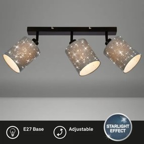 Spot Briloner 2078-034 SPOTLIGHT 3xE27/25W/230V gri/negru