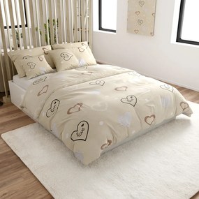 Lenjerie de pat bumbac DEAMON bej Dimensiune lenjerie de pat: 70 x 90 cm | 140 x 220 cm