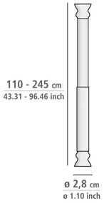 WENKO 19206100 - Bară de duș FLEX, 110 cm, albă