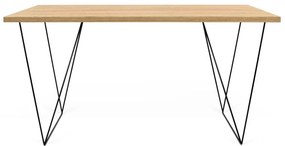 Birou TemaHome Flow, 140 x 75 cm, cu aspect de lemn