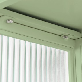 Dulap modern cu uși din sticlă, Verde | Aosom Romania