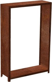 Stora Depozit de lemne pentru grădină 180 x 120 x 40 cm, corten CORGARDEN 1035