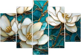 Tablou - Vitraliu cu magnolie (150x105 cm)