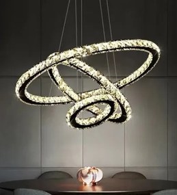 Lustra LED cu telecomanda Cristal Elit'S, Suspendata, wifi 2.4G lumina/rece/calda/neutra intensitate reglabila, 140W