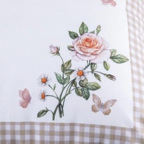 Set de 2 fețe pernuțe TRANDAFIRI ÎNFLOREȘTE 40 x 40 cm