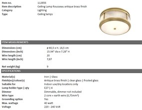 Plafoniera design LUX Rousseau alama antic 112856 HZ