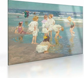 Tablou pe sticlă - Edward Henry Potthast, A Holiday, reproducere (70x50 cm)