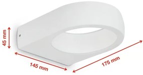 Telefunken 320206TF - Aplica LED de exterior/7,5W/230V IP44 albă