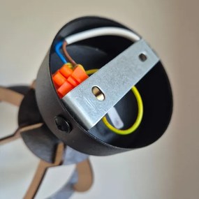 Lustră aplicată LANDO 1xE27/15W/230V stejar