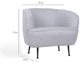 Fotoliu gri Piccoli – Artie