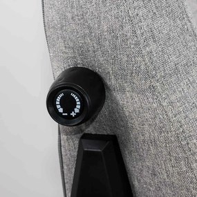 Scaun gaming gri din stofa cu cotiere 4D, durabil OFF 297