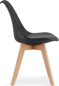 Set de masa 1 + 4, masa MADO ARTISAN 80x80 + scaune BALI MARK negru