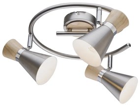 Plafoniera cu 3 spoturi design modern Aeron nichel