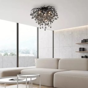 Paul Neuhaus 8091-18 - Lustru aplicat ICICLE 9xG9/40W/230V Ø 50 cm, negru