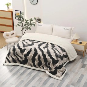 Pătură pufoasă cu blăniță, groasă 2.3 kg, 200x230 cm, PMB06