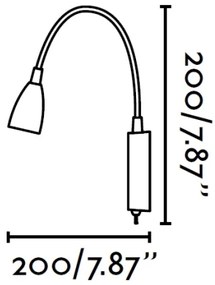 FARO 40994 - Corp de iluminat perete LOKE LED/3W/230V
