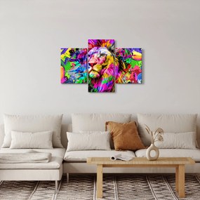Tablou - 3D imaginea leului (90x60 cm)