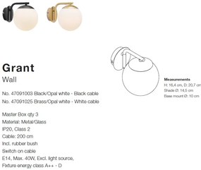 Aplica perete design nordic Grant, alama 47091025 NL