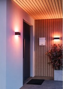 Eglo 901956 - Aplica de perete pentru exterior LED RGBW SANIA-Z, dimabilă, 10W/230V, IP55, negru