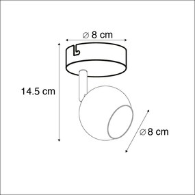 Spotlight rotund retro din alamă - Gissi
