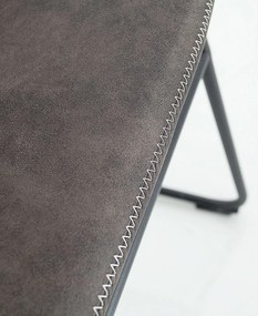 Set de 2 scaune cu tapiterie din microfibra Django gri vintage A-38109 VC