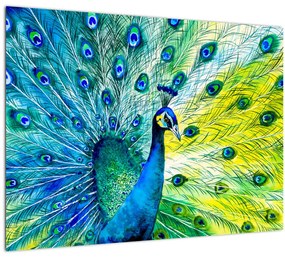 Tablou - Păun (70x50 cm)