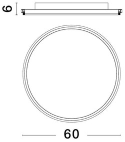 Lustra/Plafoniera LED design modern WILLOW White 60cm