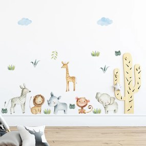 Autocolant de perete „Animale exotice 2” 66x150 cm