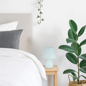 Lampa de masa ceramica si abajur verde Ingrid