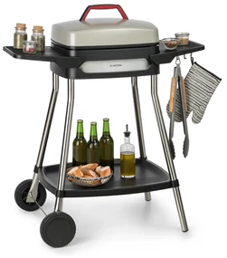 Gatsby, grill electric, 2000 W, grilaj antiaderent, măsuțe laterale, bej/negru