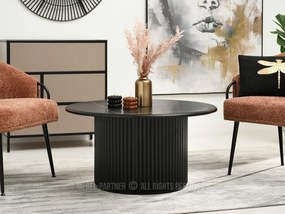Măsuță de cafea Dolfy (marmură neagră + negru). Promo -8%. 1111601