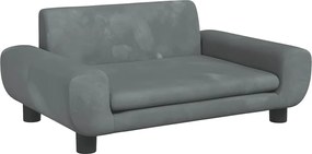 vidaXL Canapea pentru copii, gri închis, 70x45x33 cm, catifea