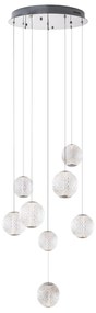 Lustra cu 8 pendule LED design modern NOBILE