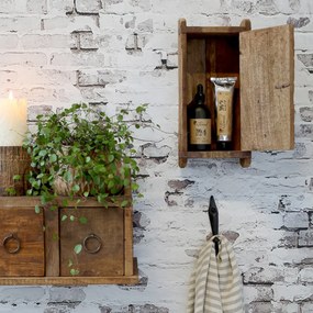 Dulapior de perete din lemn reciclat, aspect rustic, Grimaud - Geo
